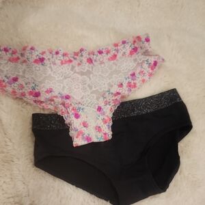 PINK Victoria's Secret Floral Lace Panties Set